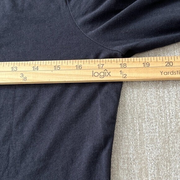 Boden Top Womens 6 Black Lace Trim Detail‎ Long Sleeves Cotton Blend Effortless - Picture 10 of 13